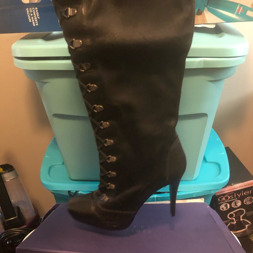 Brand new thigh high leather boots